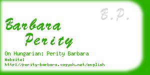 barbara perity business card